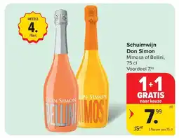 Carrefour Schuimwijn Don Simon Mimosa of Belli aanbieding