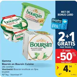 Carrefour Gamma Boursin en Boursin Cuisine aanbieding