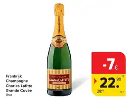 Carrefour Frankrijk Champagne Charles Lafi tte Grande Cuvée aanbieding