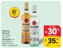 Carrefour Gamma Bacardi aanbieding