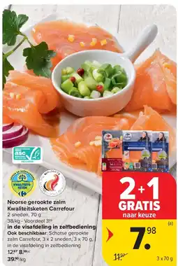 Carrefour Noorse gerookte zalm Kwaliteitsketen Carrefour aanbieding