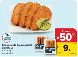 Carrefour Gepaneerde Alaska pollak Carrefour aanbieding