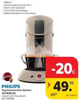 Carrefour Espressomachine Senseo HD7806/35 aanbieding