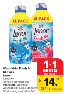 Carrefour Wasmiddel Fresh Air XL Pack Lenor aanbieding