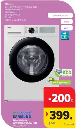 Carrefour Wasmachine WW81CGC04AAHEN aanbieding