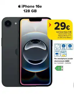 Carrefour iPhone 16e 128 GB aanbieding