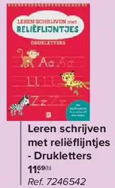 Carrefour Leren schrijven met reliëflijntjes - Drukletters aanbieding