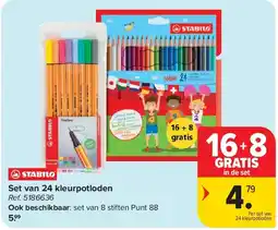 Carrefour Set van 24 kleurpotloden aanbieding
