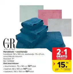 Carrefour Handdoek + washandje aanbieding