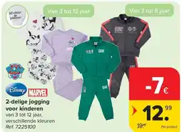Carrefour 2-delige jogging voor kinderen aanbieding