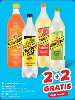 Carrefour Bruisende limonade Schweppes aanbieding