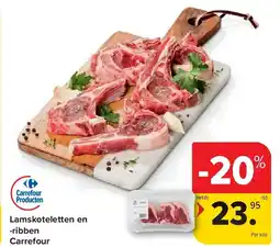 Carrefour Lamskoteletten en -ribben Carrefour aanbieding