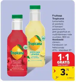 Carrefour Fruitsap Tropicana aanbieding