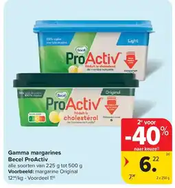 Carrefour Gamma margarines Becel ProActiv aanbieding
