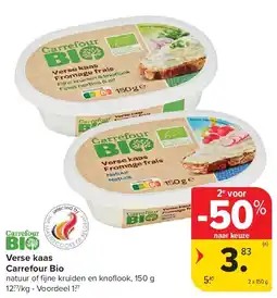 Carrefour Verse kaas Carrefour Bio aanbieding