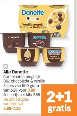 Albert Heijn Alle Danette aanbieding