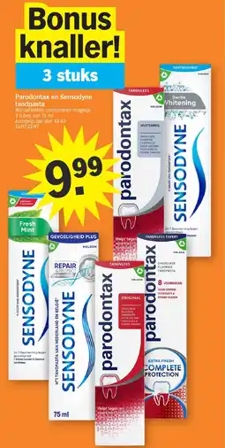 Albert Heijn Parodontax en Sensodyne tandpasta aanbieding