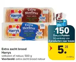 Carrefour Extra zacht brood Harrys aanbieding