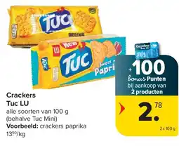 Carrefour Crackers Tuc LU aanbieding