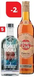 Carrefour Wodka Absolut of rum Havana Club Especial aanbieding