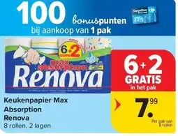Carrefour Keukenpapier Max Absorption Renova aanbieding