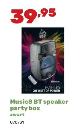 Happyland MusicS BT speaker party box zwart aanbieding