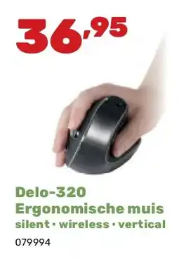 Happyland Delo-320 Ergonomische muis silent • wireless • vertical aanbieding