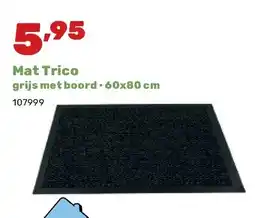 Happyland Mat Trico grijs met boord • 60x80 cm aanbieding