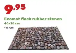 Happyland Ecomat fl ock rubber stenen 46x76 cm aanbieding