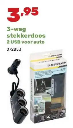 Happyland 3-weg stekkerdoos 2 USB voor auto aanbieding