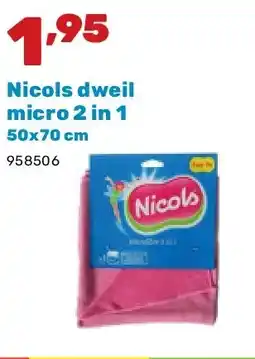 Happyland Nicols dweil micro 2 in 1 50x70 cm aanbieding
