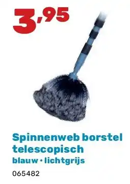 Happyland Spinnenweb borstel telescopisch blauw • lichtgrijs aanbieding