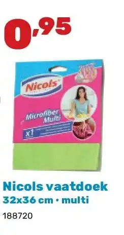 Happyland Nicols vaatdoek 32x36 cm • multi aanbieding