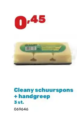 Happyland Cleany schuurspons + handgreep 3 st aanbieding