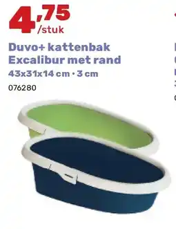 Happyland Duvo+ kattenbak Excalibur met rand 43x31x14 cm • 3 cm aanbieding