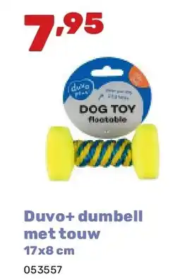 Happyland Duvo+ dumbell met touw 17x8 cm aanbieding