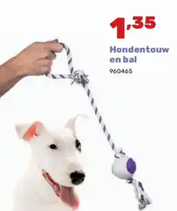 Happyland Hondentouw en bal aanbieding