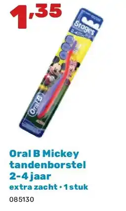 Happyland Oral B Mickey tandenborstel 2-4 jaar aanbieding