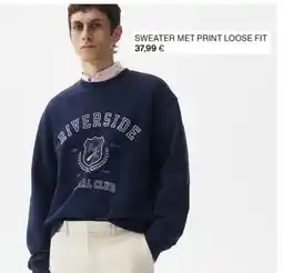 H&M Sweater met print loose fit aanbieding