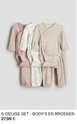 H&M 6-delige set - body's en broeken aanbieding