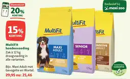Maxi Zoo MultiFit hondenvoeding aanbieding