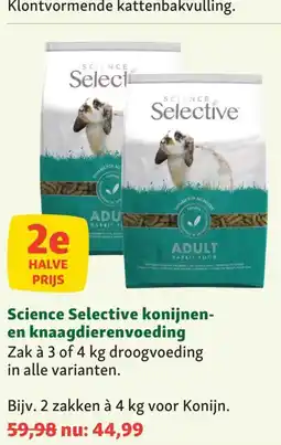 Maxi Zoo Science Selective Konijnen en Knaagdierenvoeding aanbieding