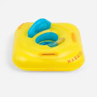Decathlon Zwemband met zitje en handvat voor peuters van 7 tot 11 kg geel aanbieding
