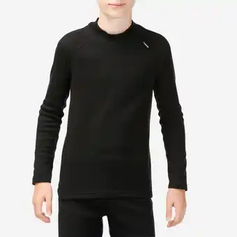 Decathlon Thermoshirt voor skiën kinderen BL 100 zwart aanbieding