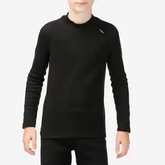 Decathlon Thermoshirt voor skiën kinderen BL 100 zwart aanbieding