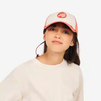 Decathlon Zeilpet voor kinderen Sailing 500 beige/baksteenrood aanbieding