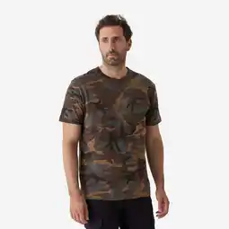 Decathlon Stevig T-shirt 100 camouflage woodland groen aanbieding