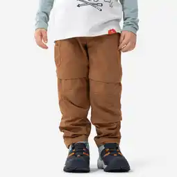 Decathlon Afritsbare wandelbroek voor kinderen 2-6 jaar MH500 bruin aanbieding