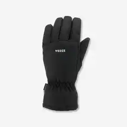 Decathlon Warme en waterdichte skihandschoenen voor kinderen 100 zwart aanbieding