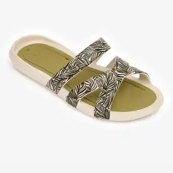 Decathlon Badslippers voor dames Slap 500 beige/goud/olijf aanbieding